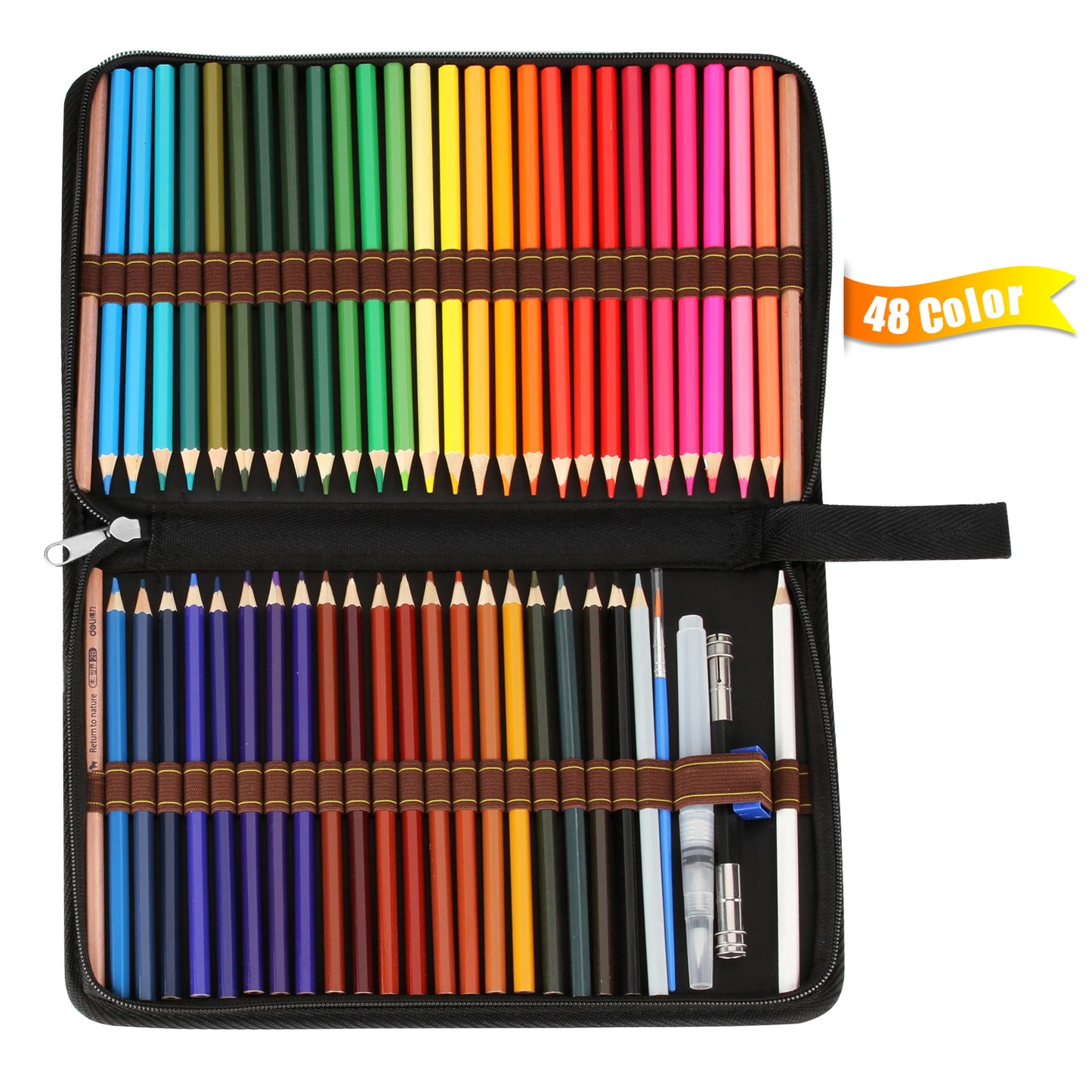 Lowest Price: 48 Watercolor Pencils Set, FLOWood Art
